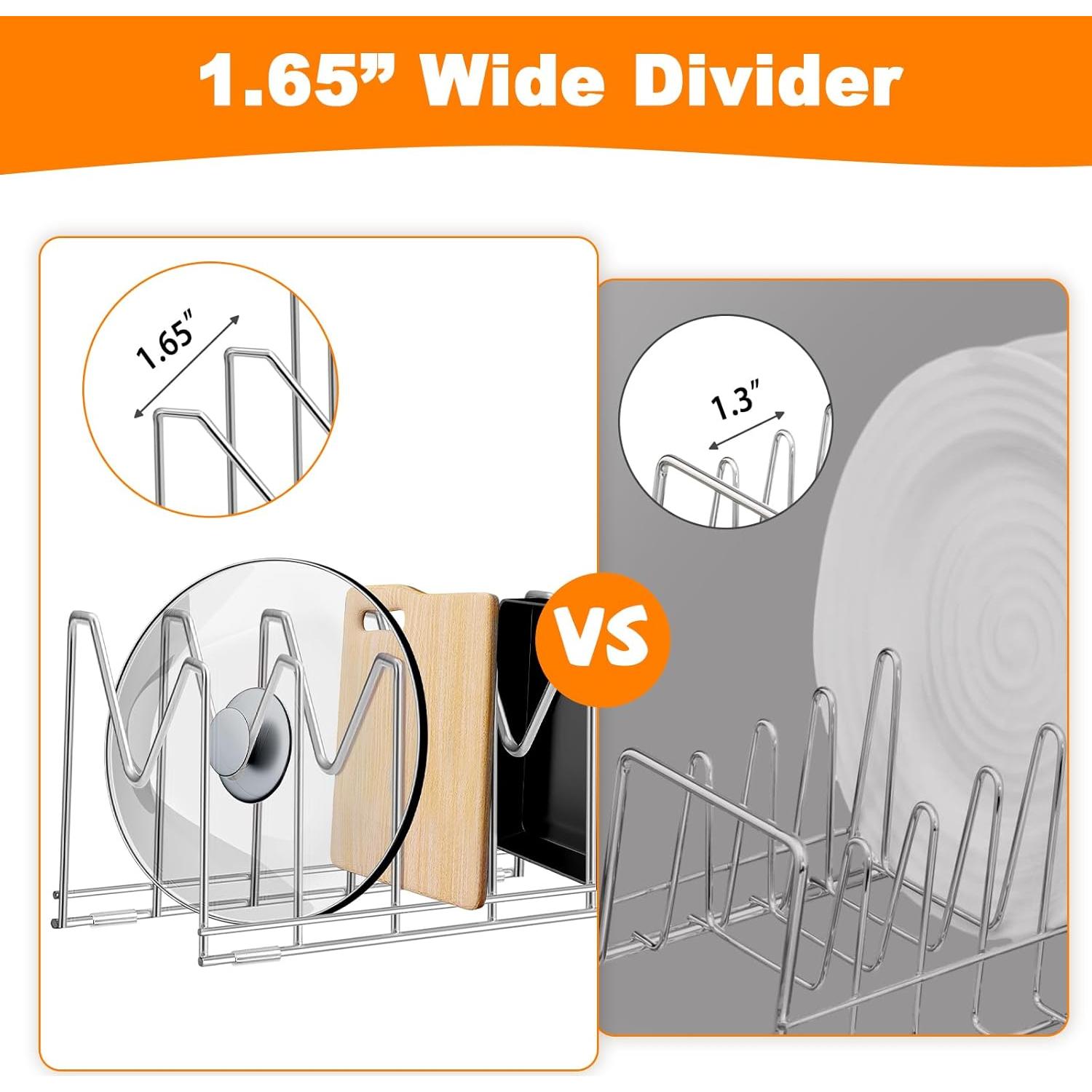 Organizador de Tapa de Olla Durmmur 3 Pack Acero Inoxidable