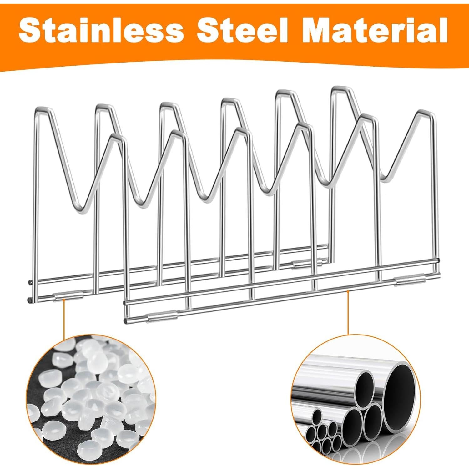 Organizador de Tapa de Olla Durmmur 3 Pack Acero Inoxidable