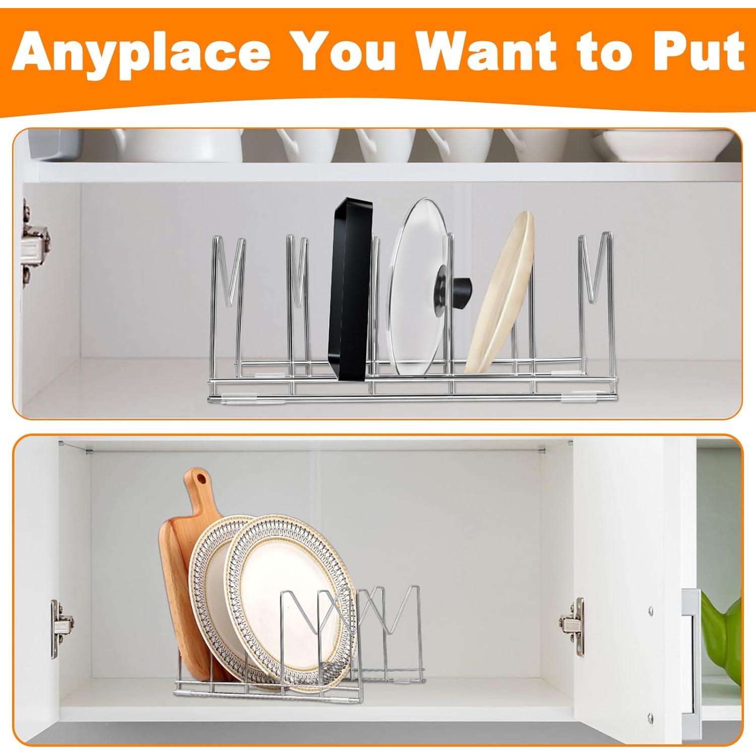 Organizador de Tapa de Olla Durmmur 3 Pack Acero Inoxidable