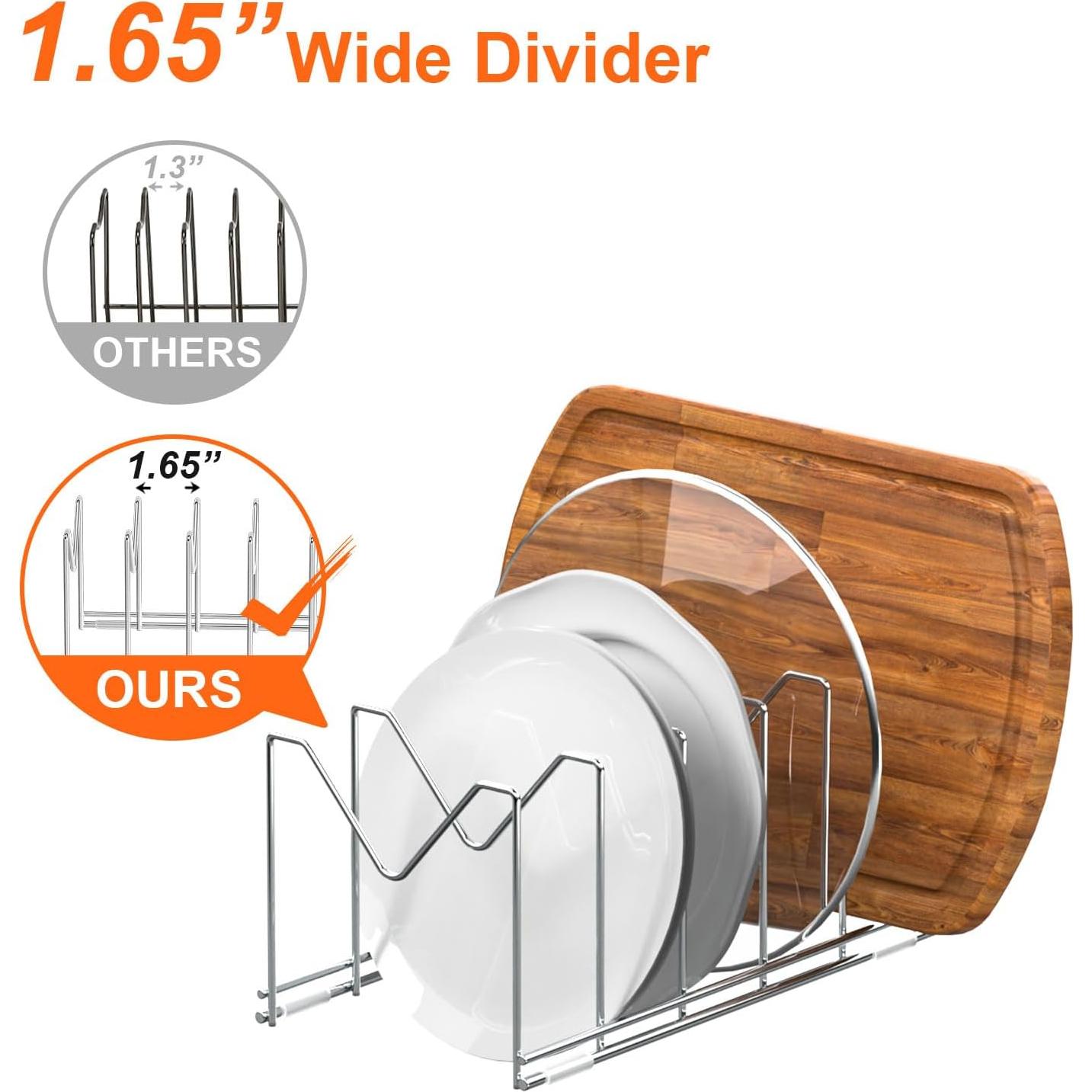 Organizador de Tapa de Olla HzTinT Acero Inoxidable 3 Paquetes