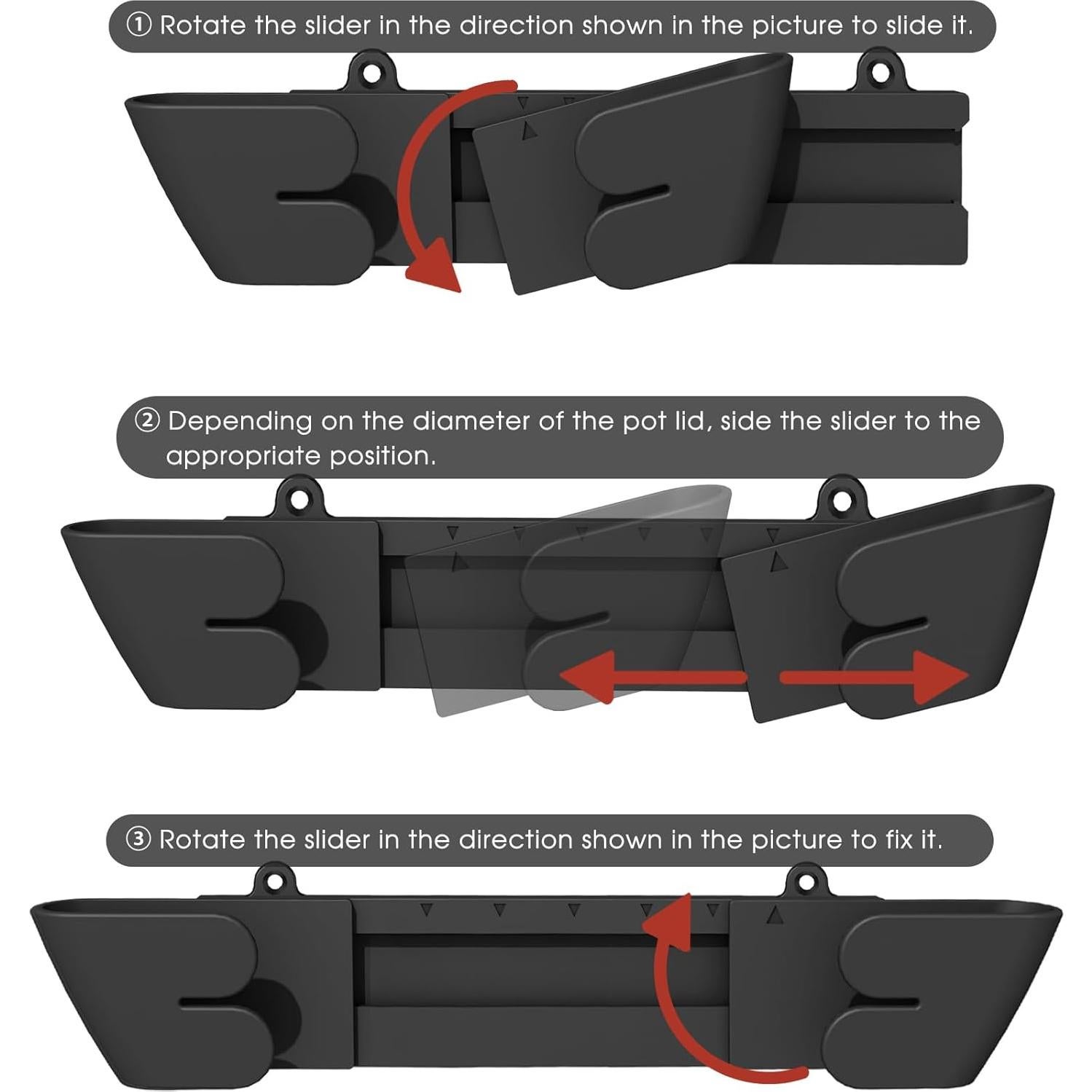 Organizador de Tapas de Olla Ajustable Gosuny - Paquete de 6