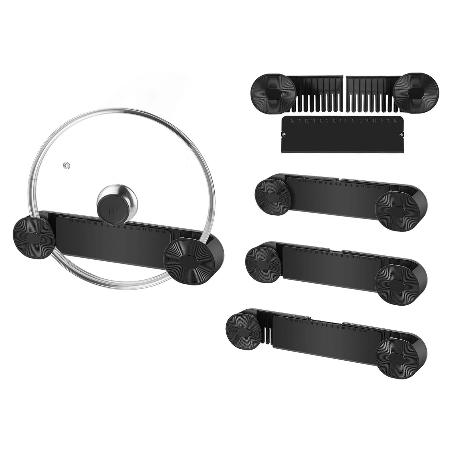 Soporte Ajustable para Tapas de Olla YONGAIJIA Negro 4 Piezas