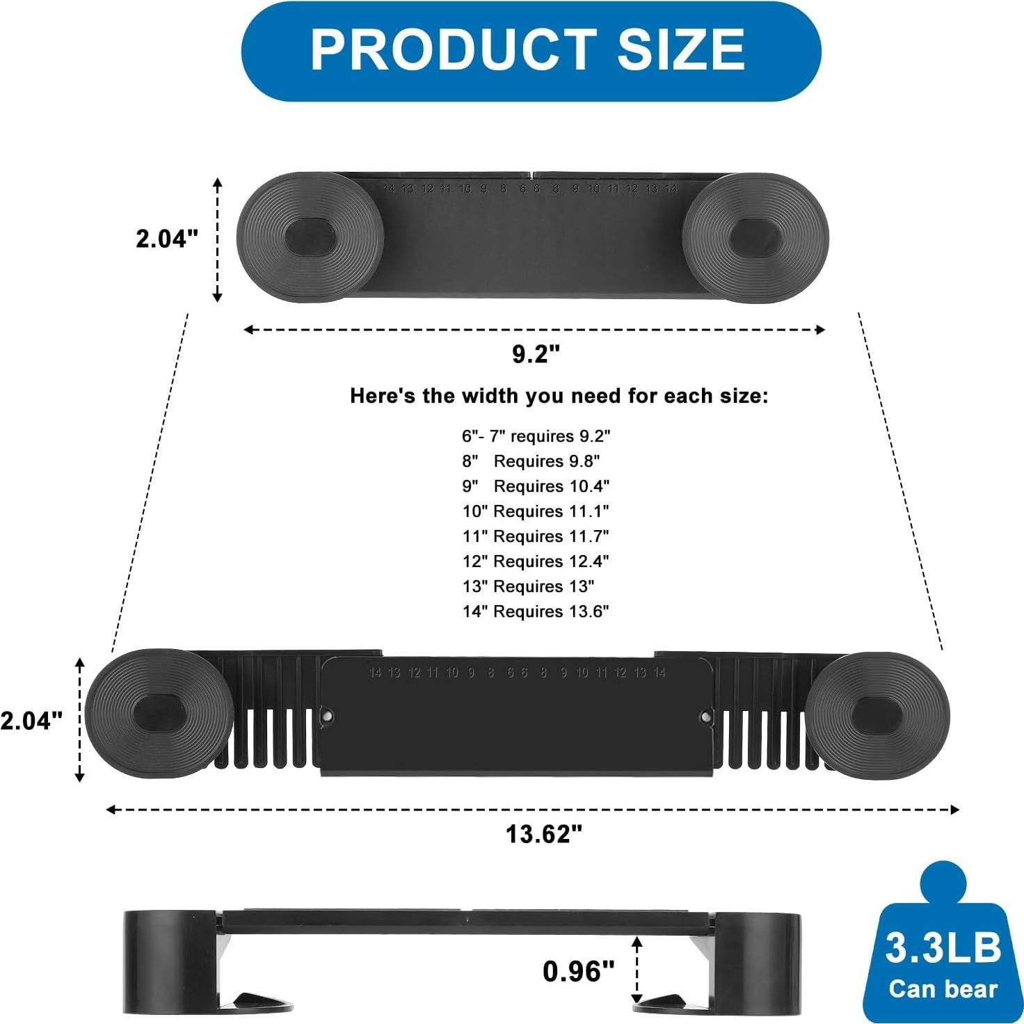 Soporte Ajustable para Tapas de Olla YONGAIJIA Negro 4 Piezas
