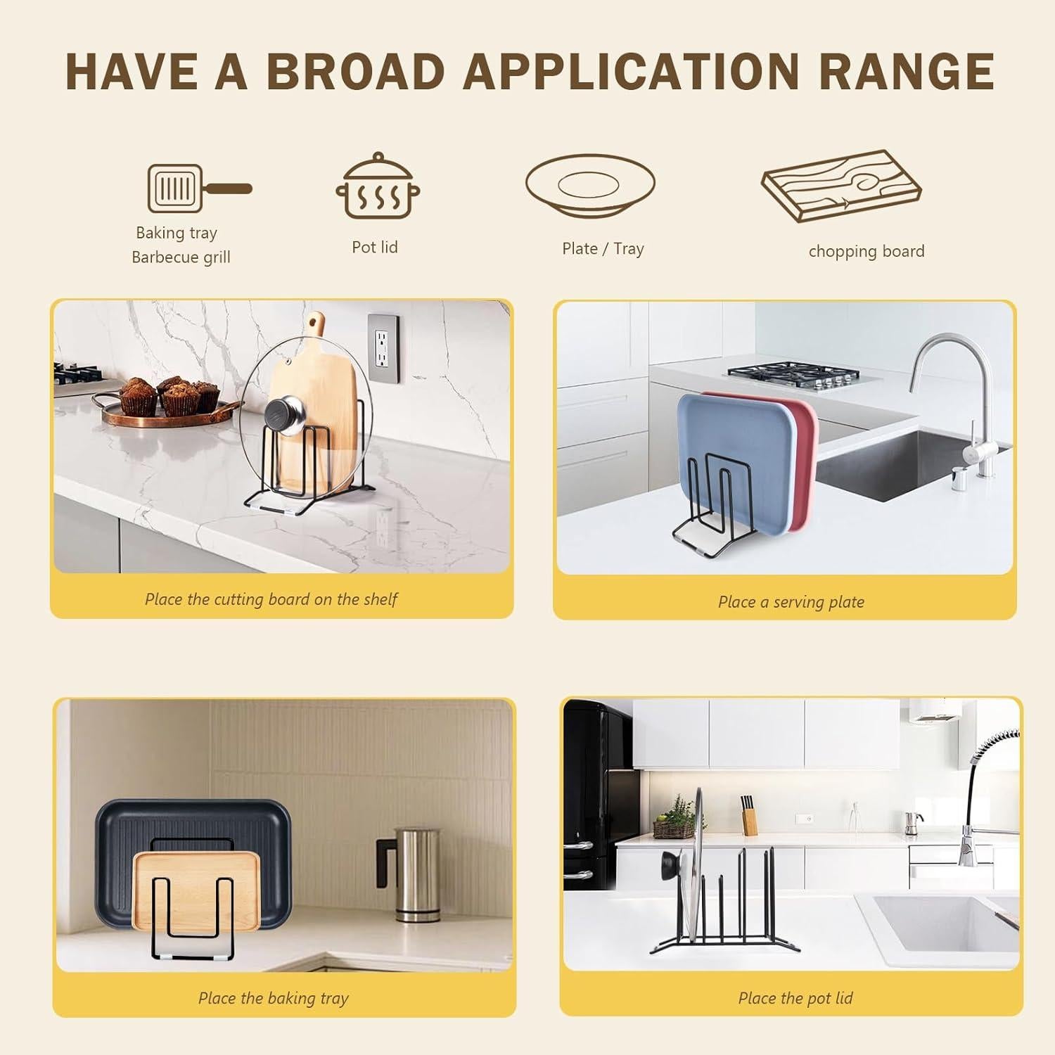 Soporte para Tablas de Cortar DorineRack Acero Inoxidable Negro