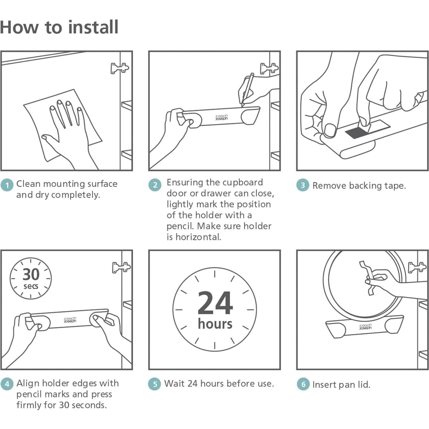 Soportes para Tapas de Olla Joseph Joseph - Set de 3 Gris