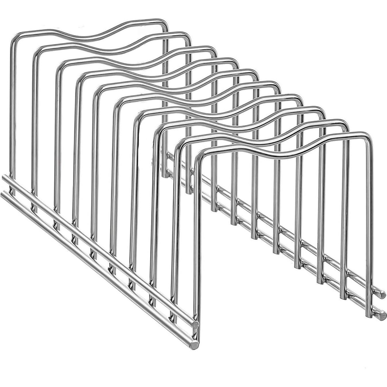 Organizador de tapas de olla Y.Z.Bros acero inoxidable 9 ranuras