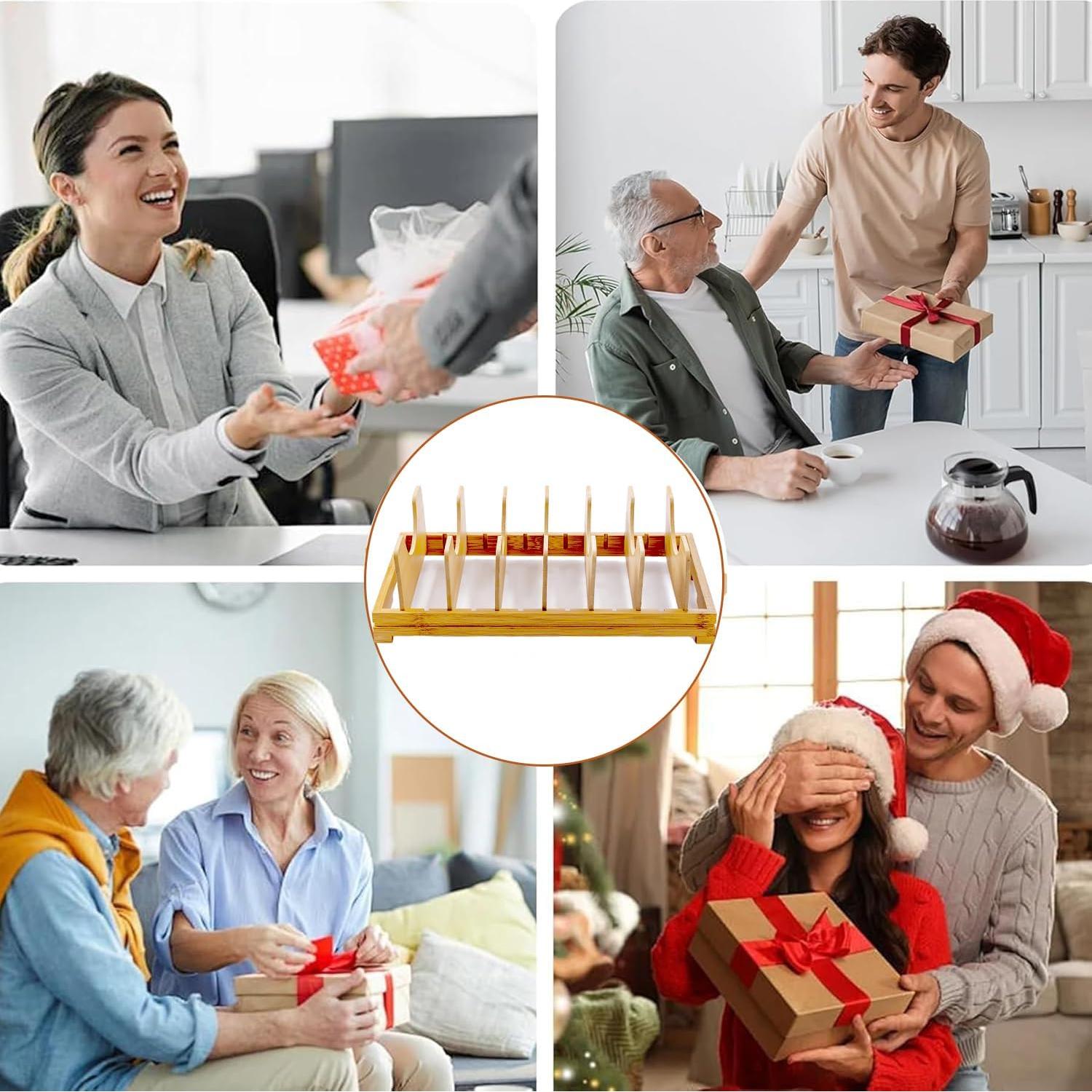 Organizador de Tapas de Ollas ESEHGS de Bambú 39x20x12 cm