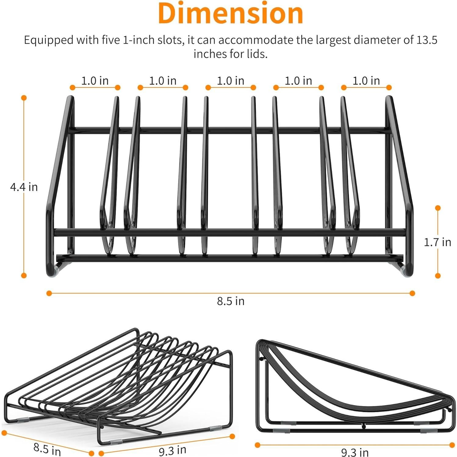 Organizador de Tapas de Olla KORRTFID con Acceso Lateral