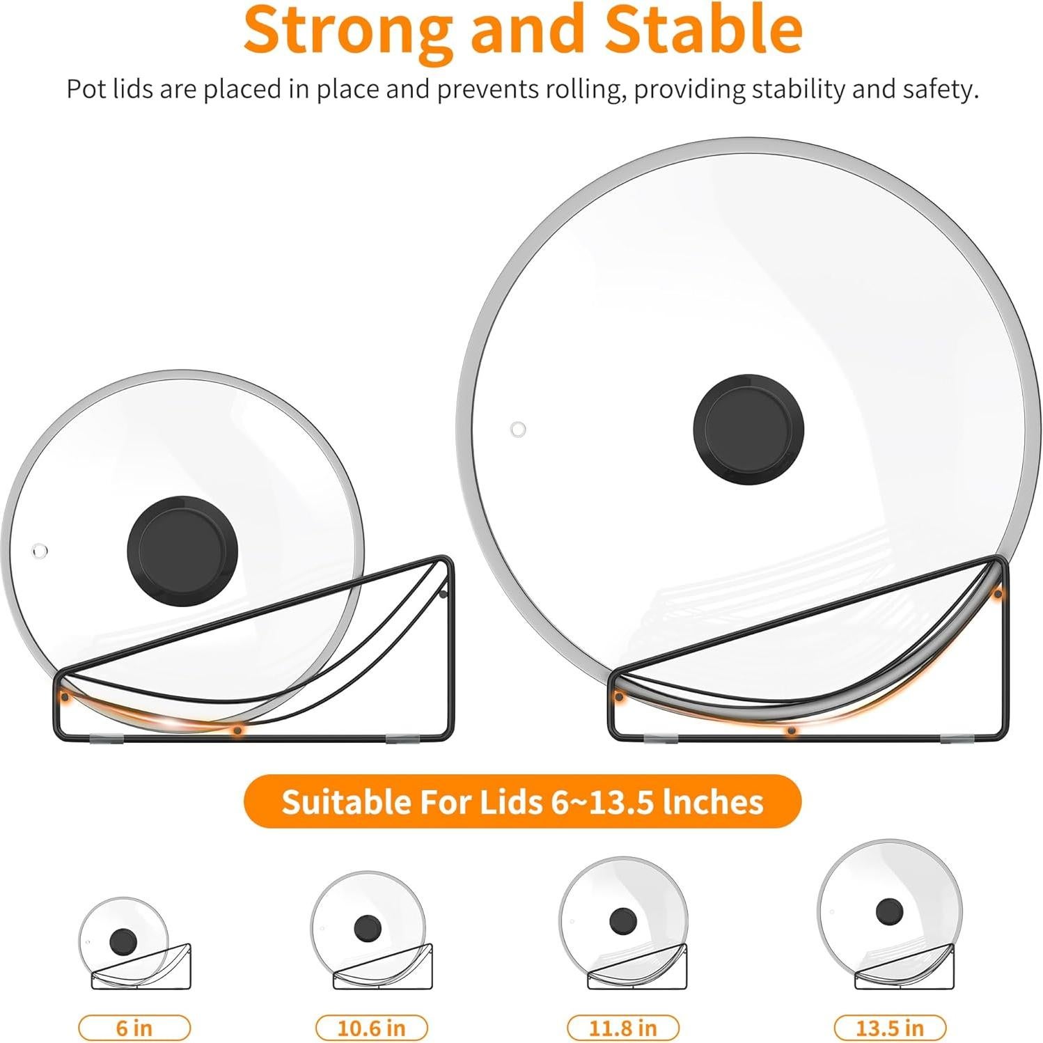 Organizador de Tapas de Olla KORRTFID con Acceso Lateral
