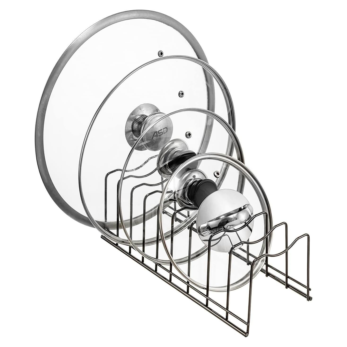 Organizador de tapas de olla lonpute acero inoxidable 32.4x14x11.4cm