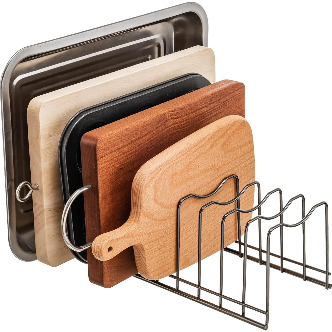 Organizador de tapas de olla lonpute acero inoxidable 32.4x14x11.4cm