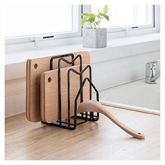 Soporte para Tabla de Cortar SUNFICON Acero Negro 12.5x14.5x21.5cm