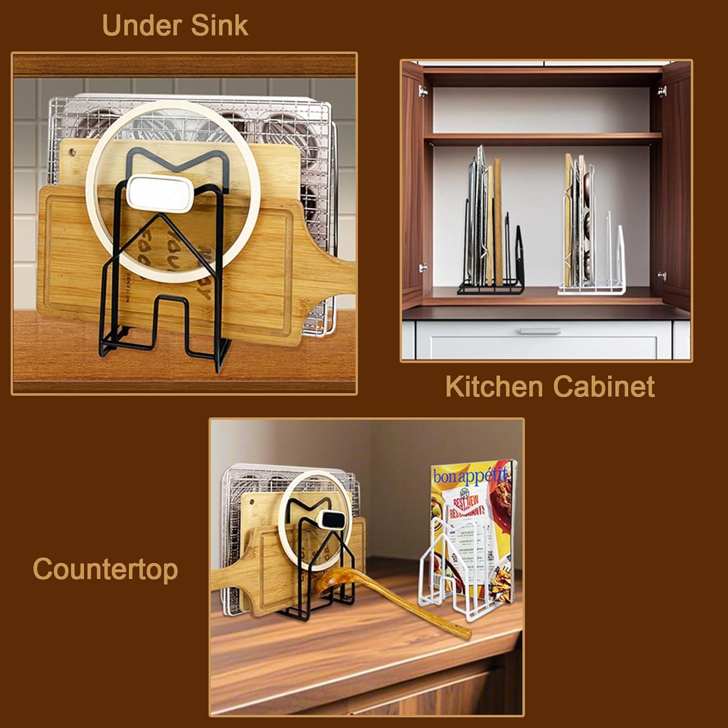 Soporte para Tabla de Cortar SUNFICON Acero Negro 12.5x14.5x21.5cm