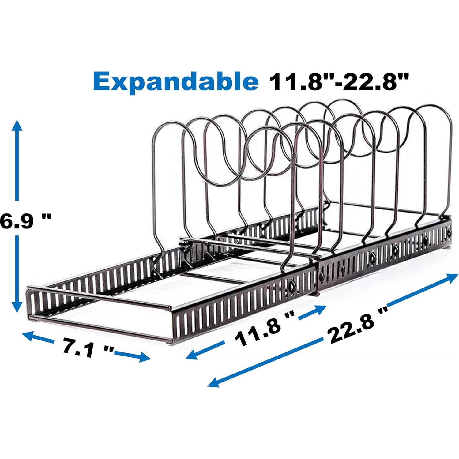 Organizador de Ollas y Sartenes Geanbioso Expandible 12 Divisores