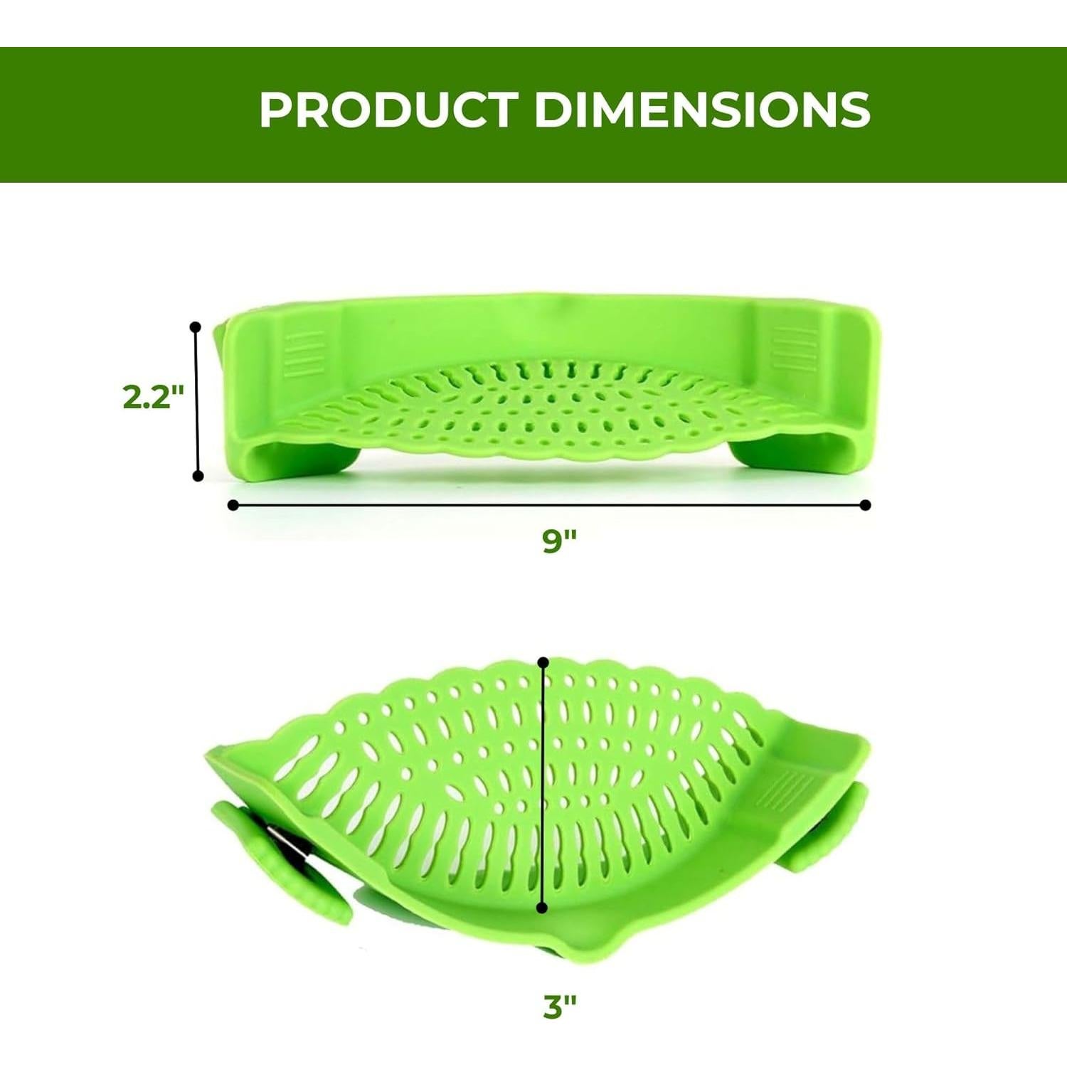 Colador de Silicona Compacto Performore | Clip-On Resistente al Calor