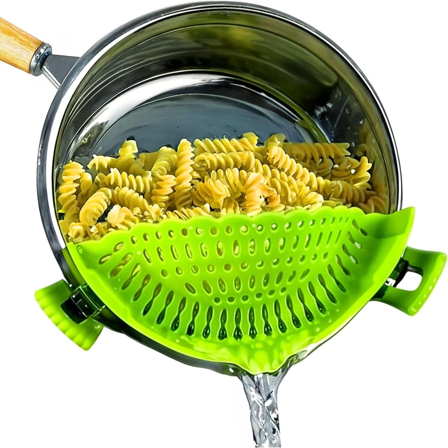 Colador de Silicona Compacto Performore | Clip-On Resistente al Calor