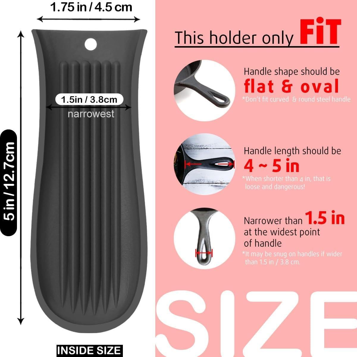 Cubiertas de Mango de Silicona Cbiumpro 2-Pack Resistente al Calor