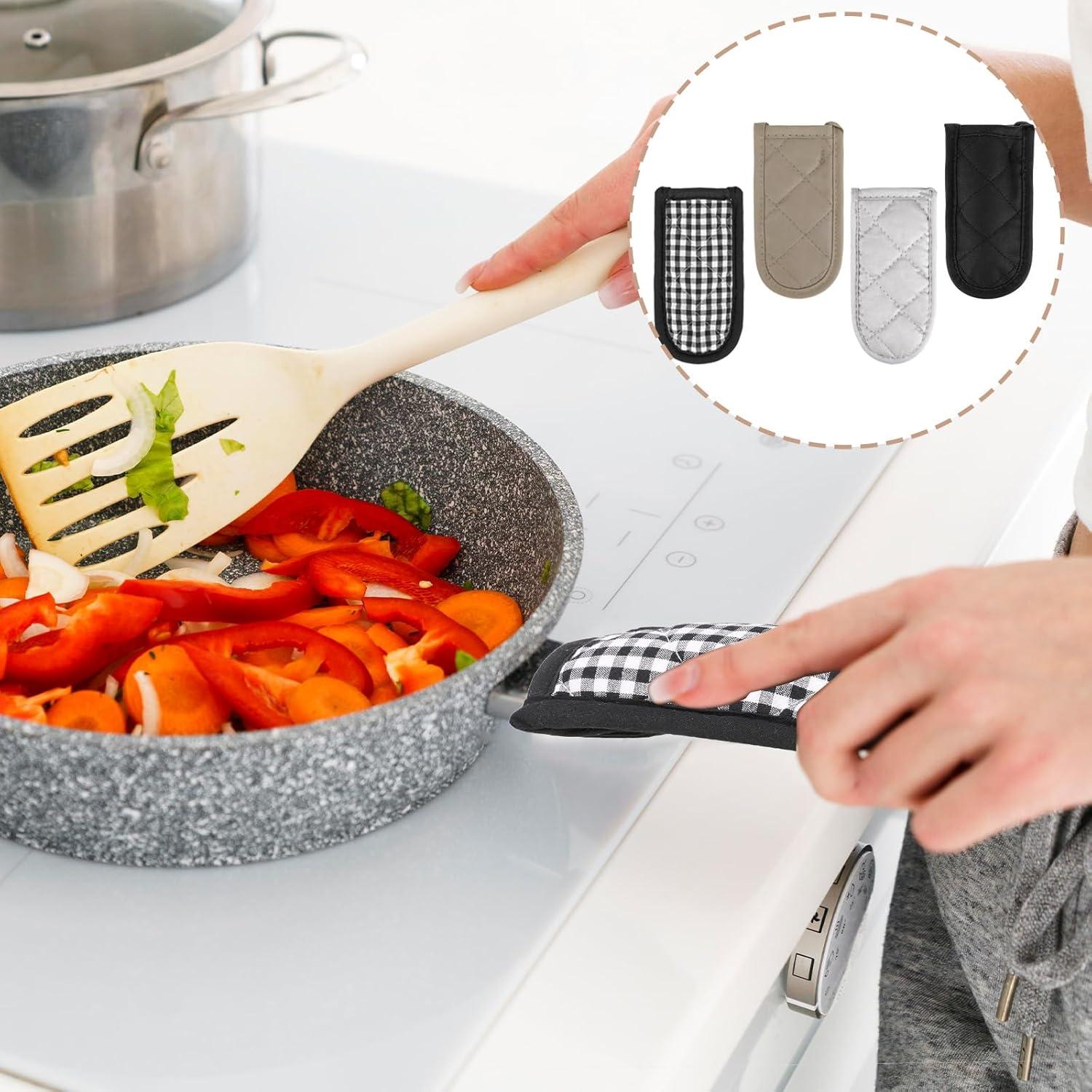 4 Fundas de Algodón para Mangos Resistentes al Calor Mozeat Lens