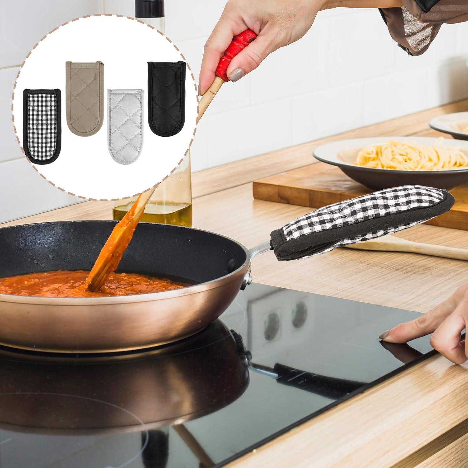 4 Fundas de Algodón para Mangos Resistentes al Calor Mozeat Lens