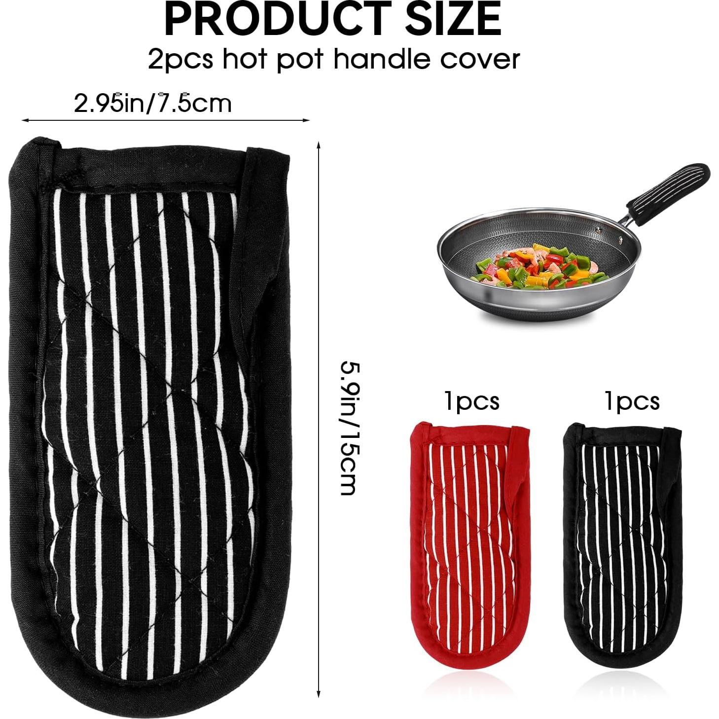 2 Fundas Resistentes al Calor para Mangos de Sartenes Mozeat Lens