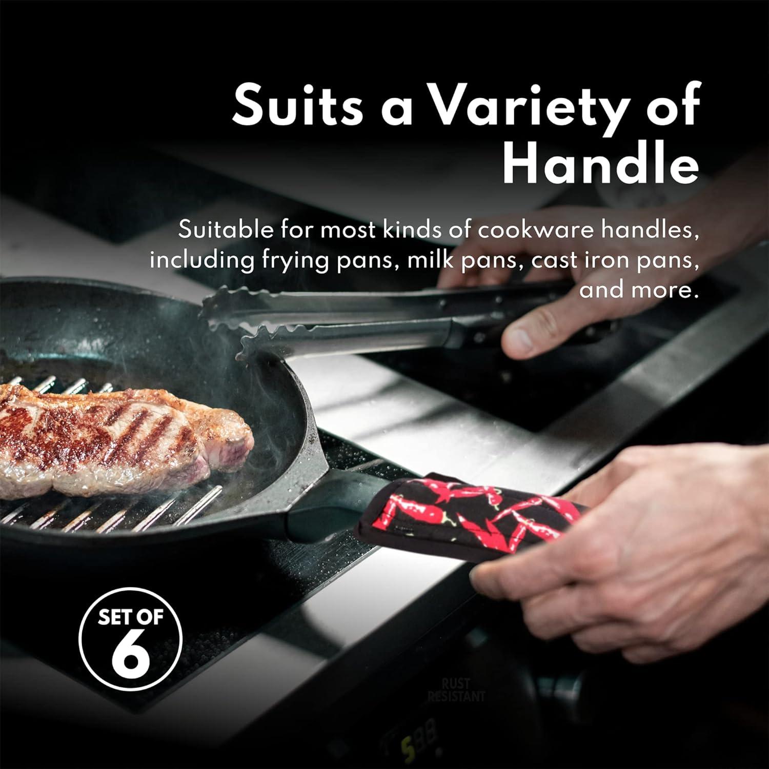 Cubierta de Mango de Sartén Nuevo Star Foodservice - Algodón, Juego de 6