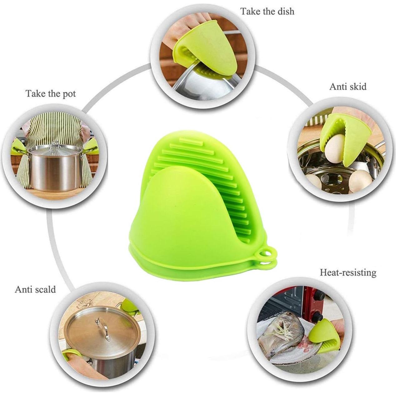 Guantes de Horno de Silicona Acronde Resistentes al Calor 2 Pairs