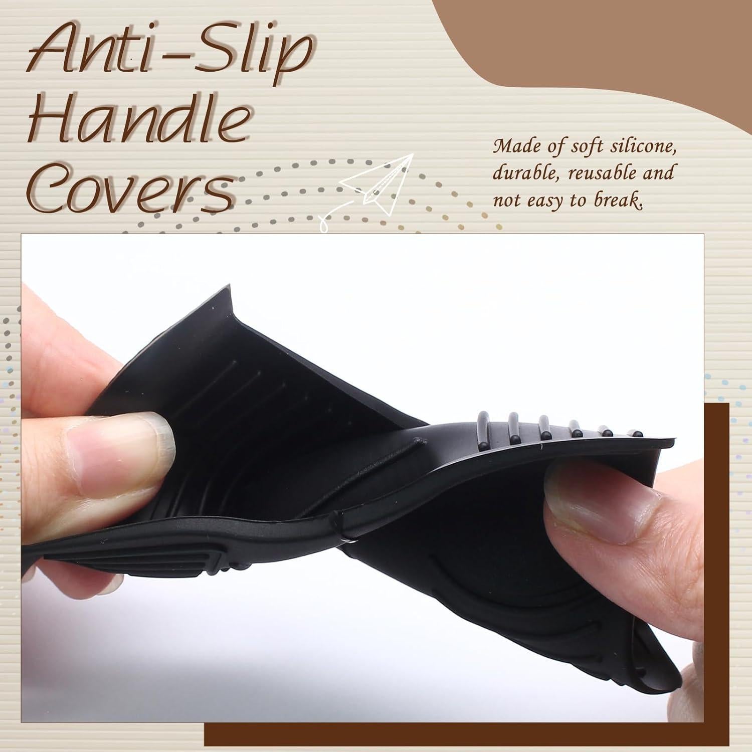 2 Fundas de Silicona Antideslizantes para Mangos de Olla Bonsicoky