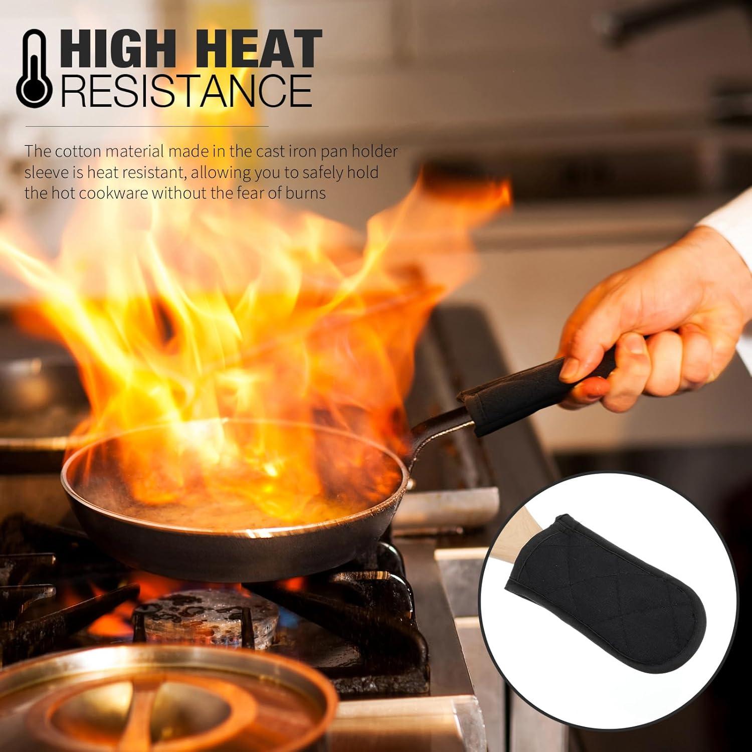 Cubiertas de Mango Caliente Dandat 24 Piezas Algodón Negro