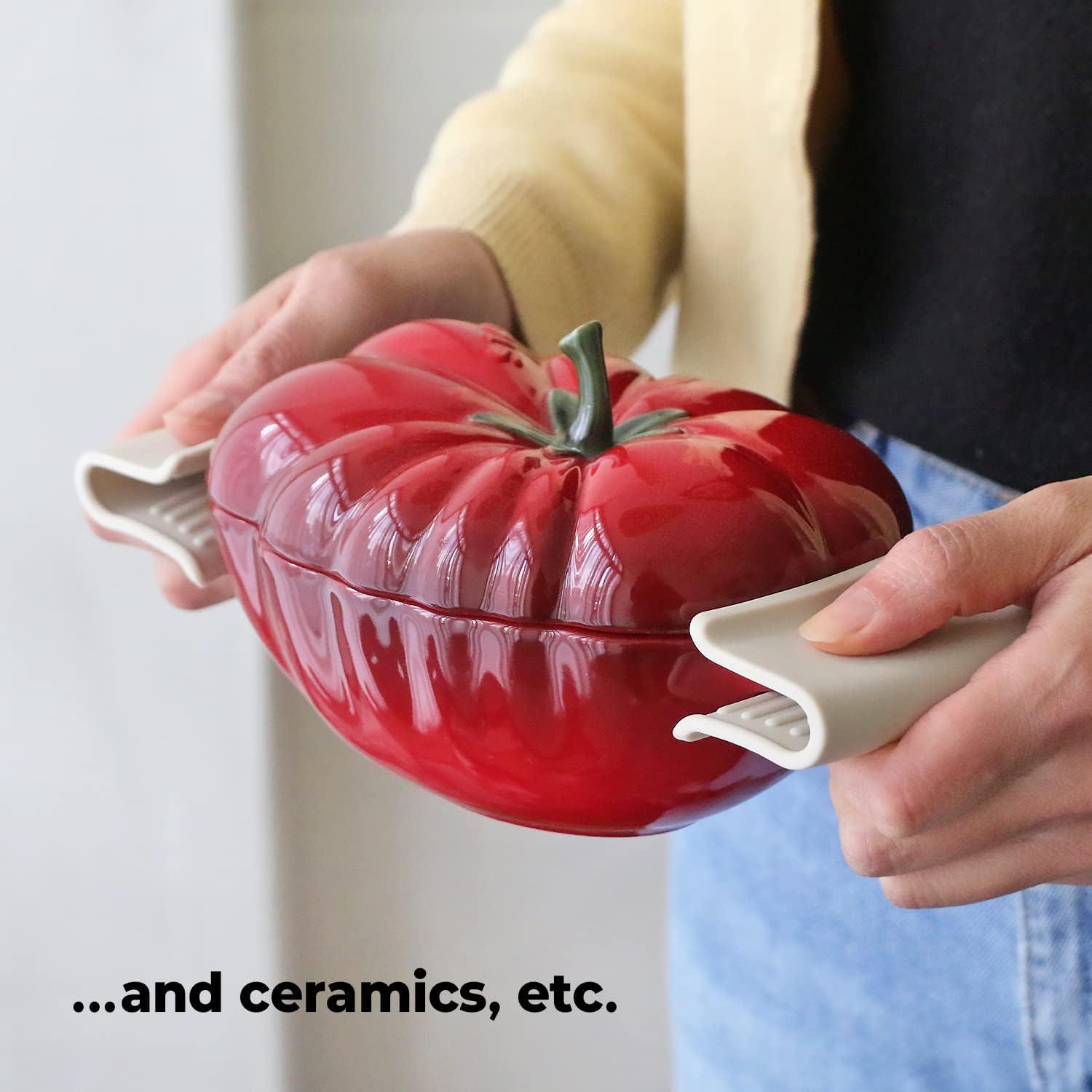 Cubiertas de Mango de Silicona Carrotez, 2 Pcs, Resistente al Calor