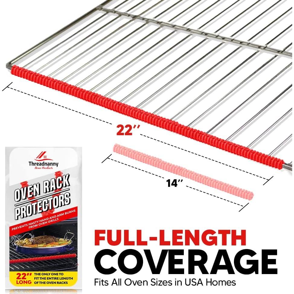 Protector de Estante de Horno ThreadNanny 55.88 cm Rojo - 2 Pzs