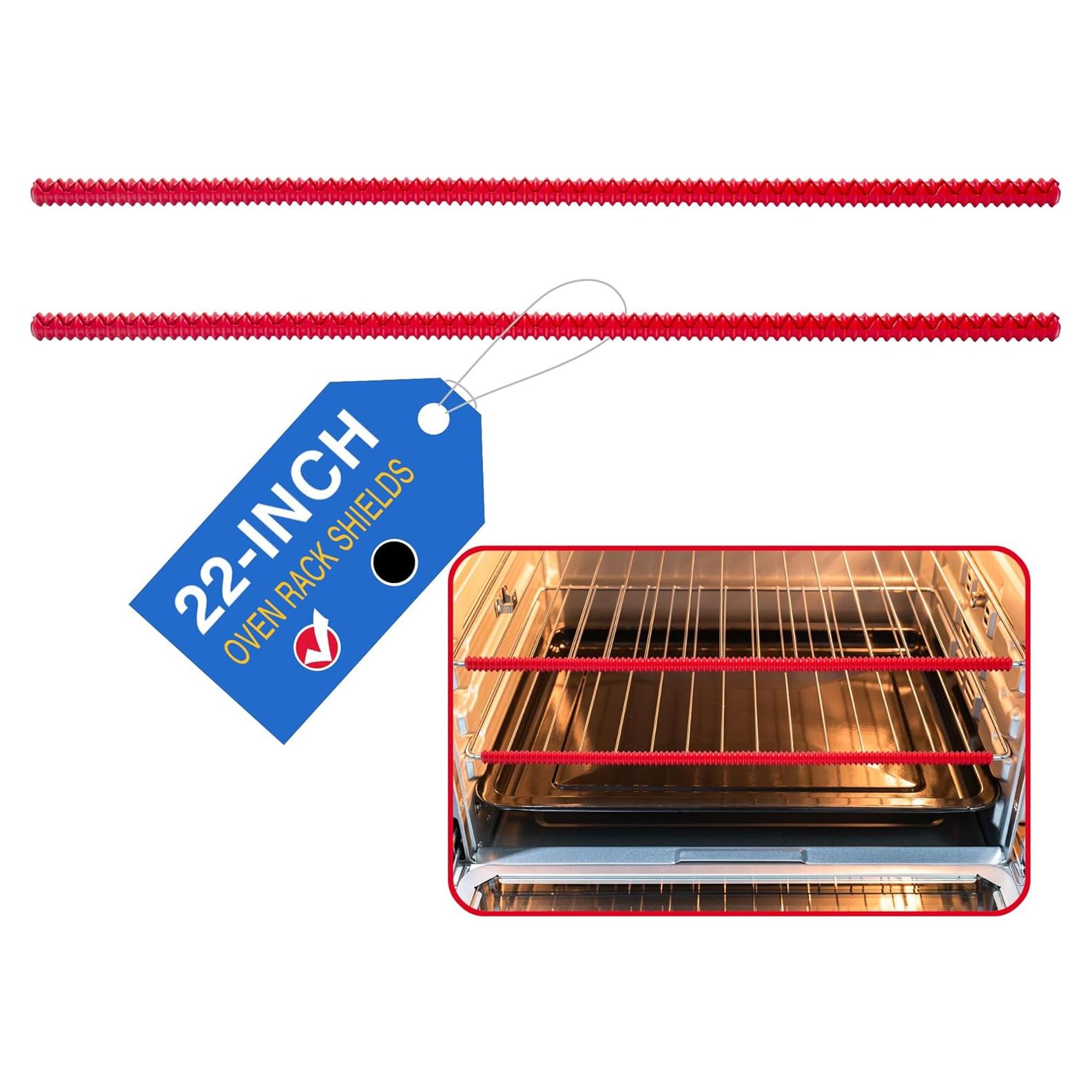 Protector de Parrilla de Horno DonPearl 22" Silicona Roja - Paquete de 2