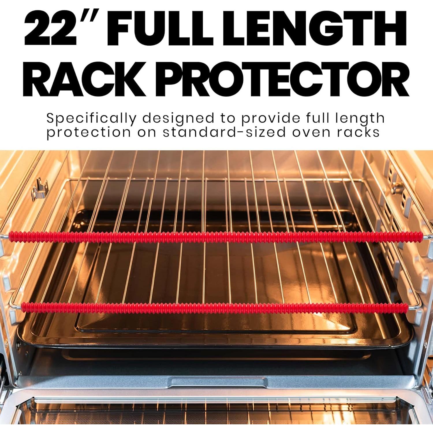 Protector de Parrilla de Horno DonPearl 22" Silicona Roja - Paquete de 2