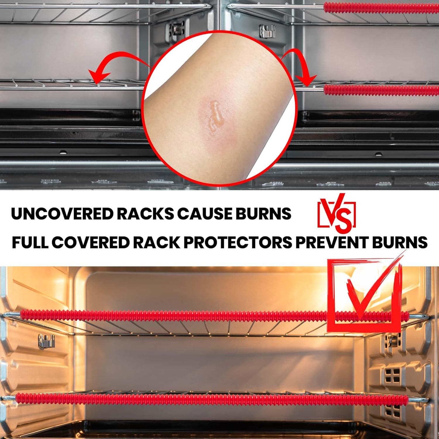 Protector de Parrilla de Horno DonPearl 22" Silicona Roja - Paquete de 2