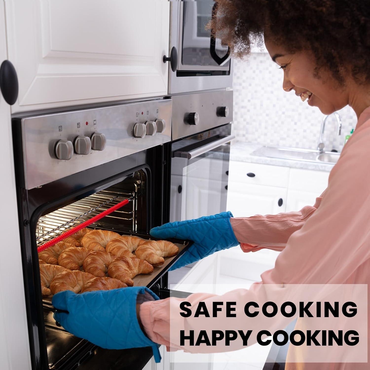 Protector de Parrilla de Horno DonPearl 22" Silicona Roja - Paquete de 2