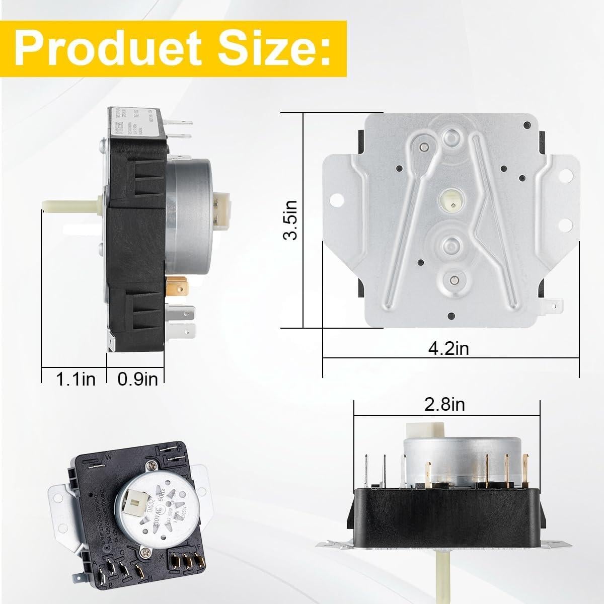 Temporizador de Secadora UgoHiff W10185982 Reemplazo Universal