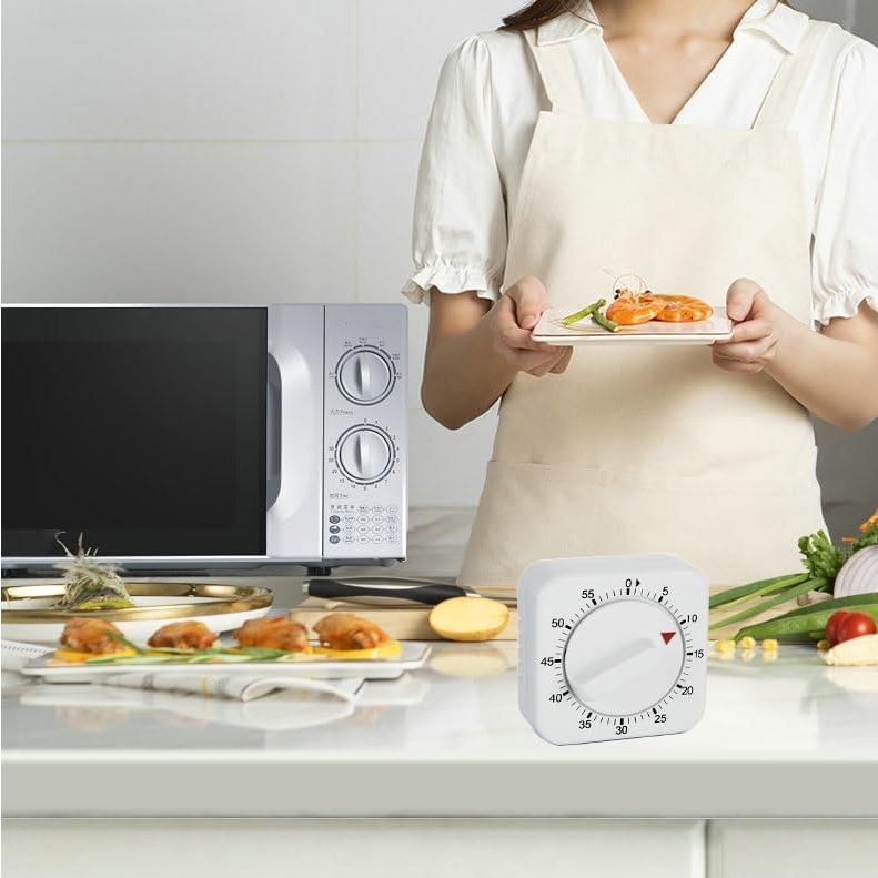 Temporizador Mecánico de Cocina NUOSWEK 60 Minutos Blanco