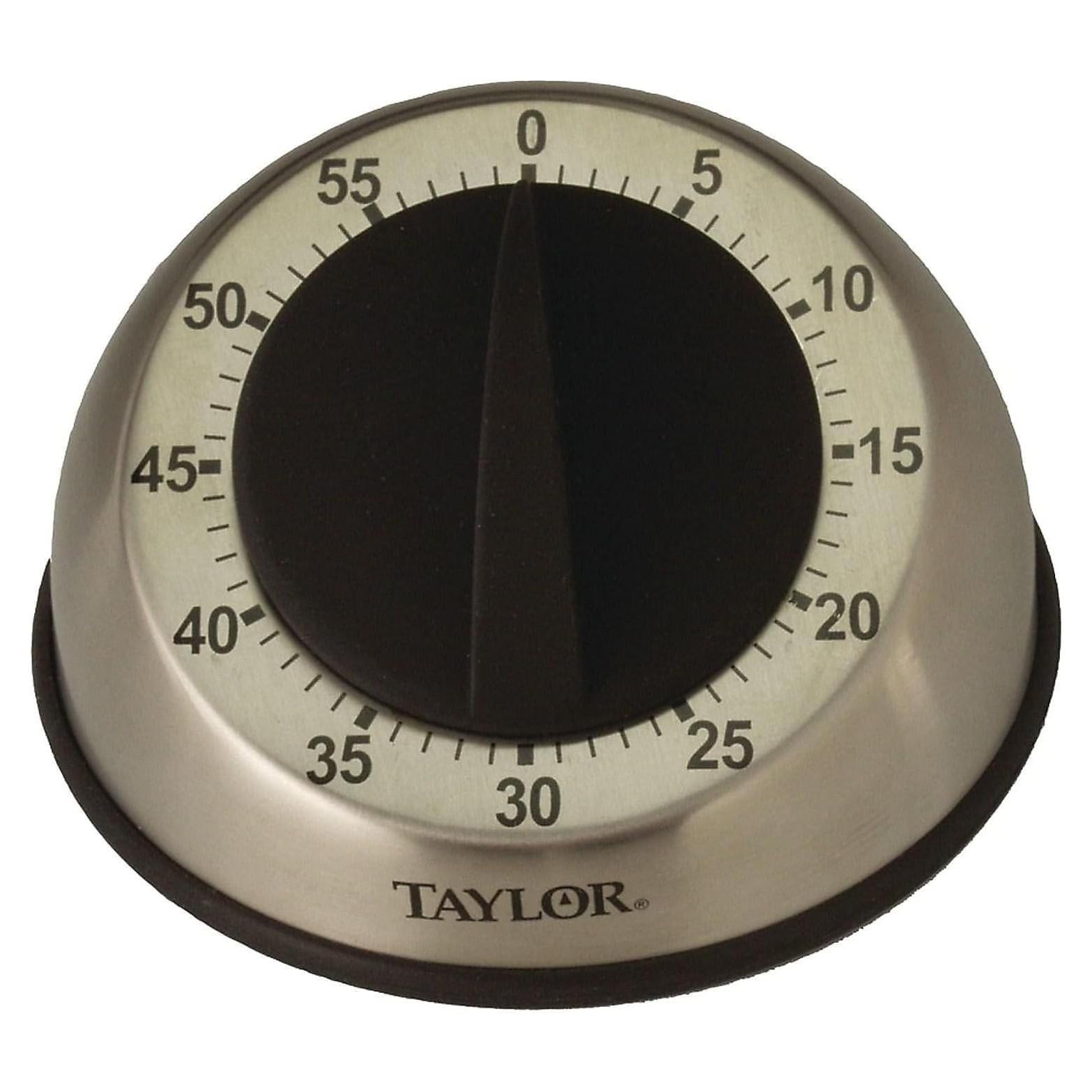 Temporizador Mecánico Taylor de Acero Inoxidable 60 Minutos