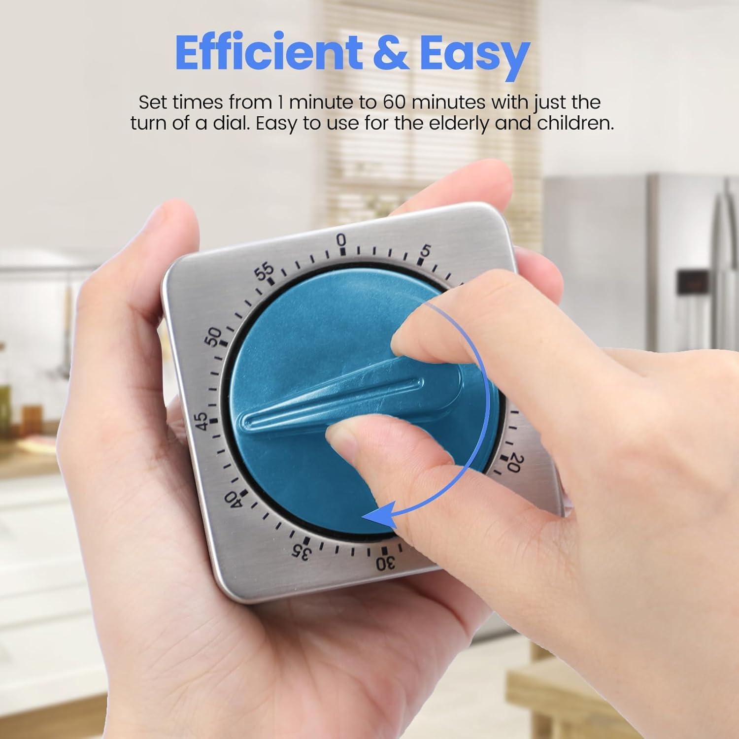 Temporizador de Cocina Mecánico Albayrak Azul Acero Inoxidable