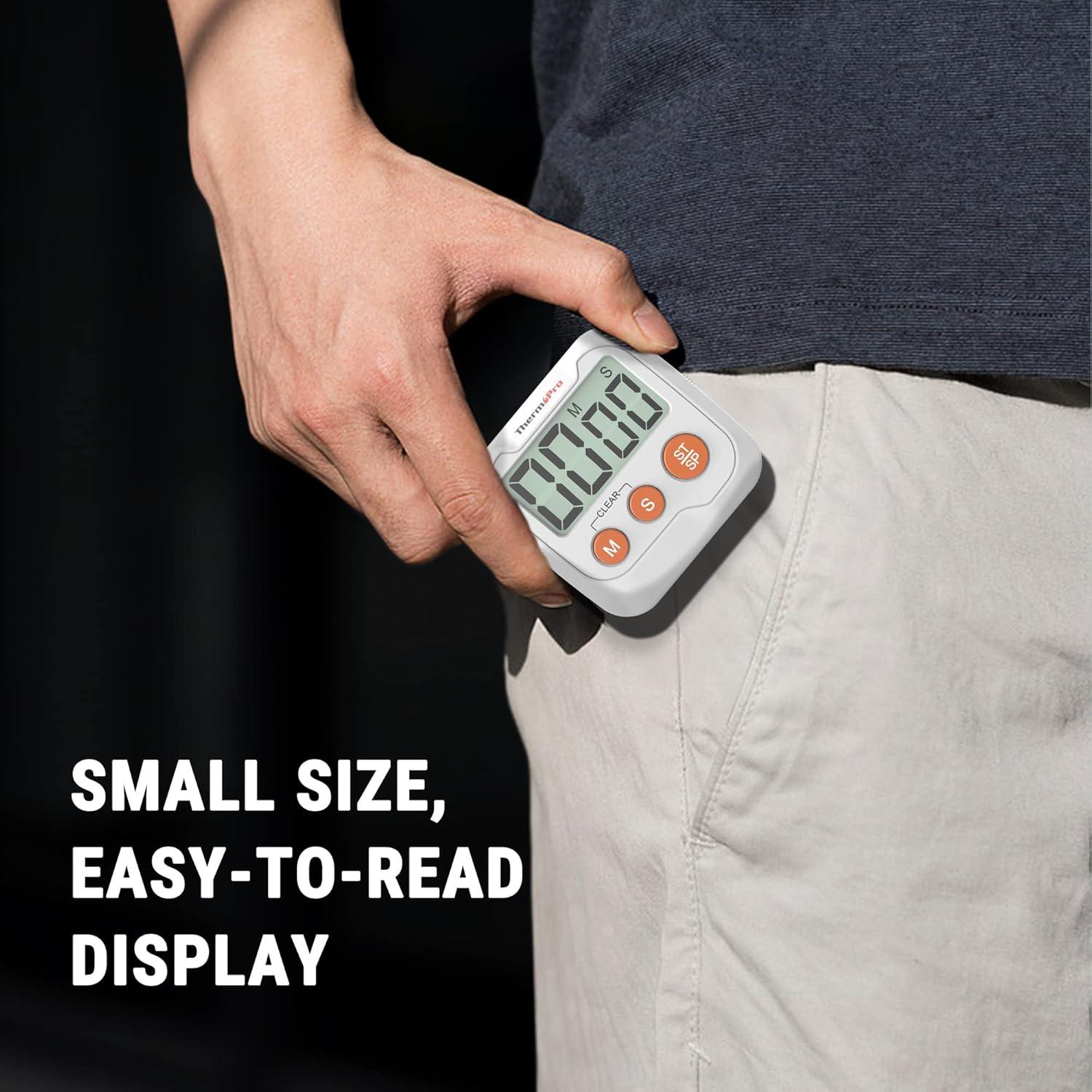 Temporizador Digital ThermoPro TM03 - 2 Paquetes, Alarma Ajustable