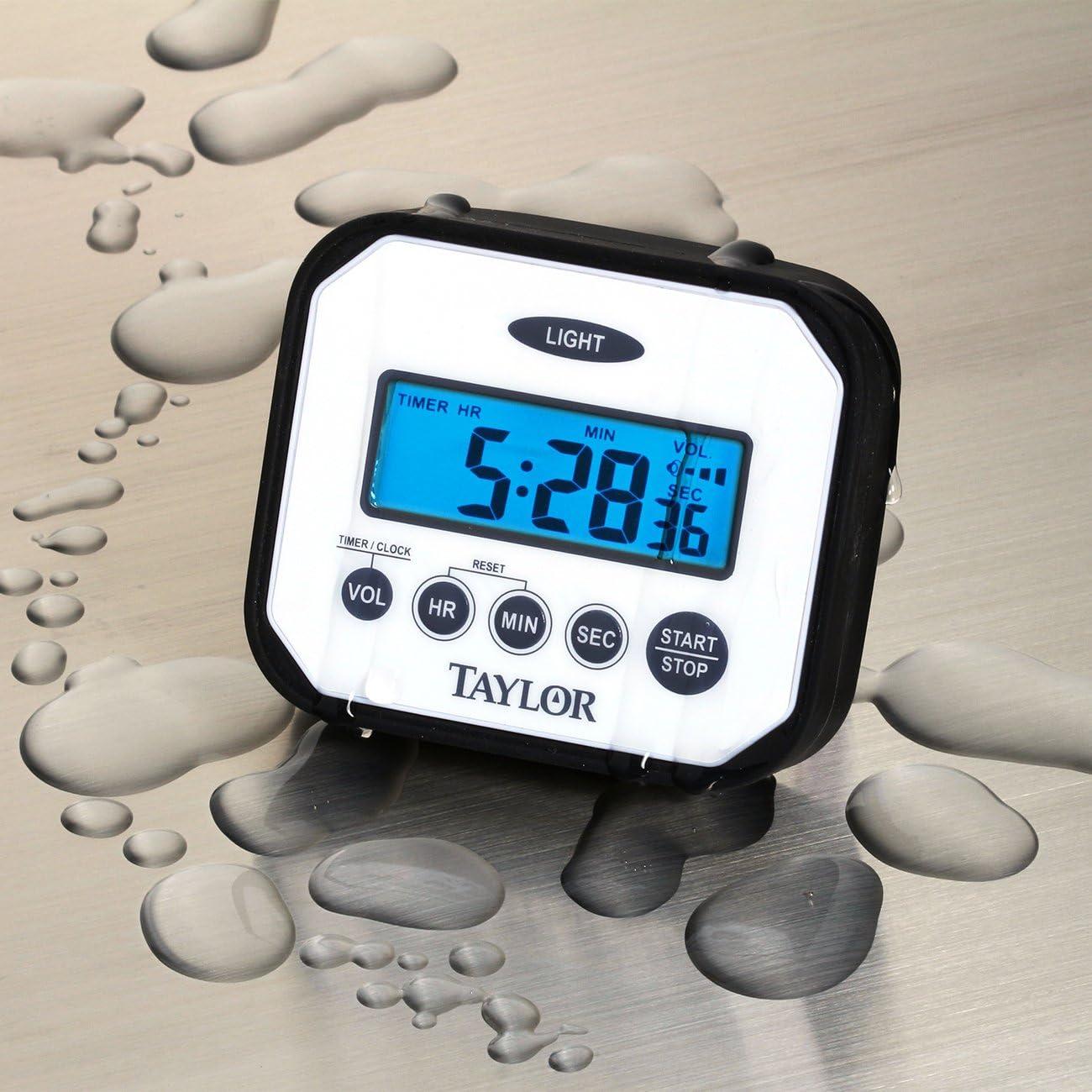 Temporizador Digital Taylor Pro Splash, Resistente IP65, Blanco