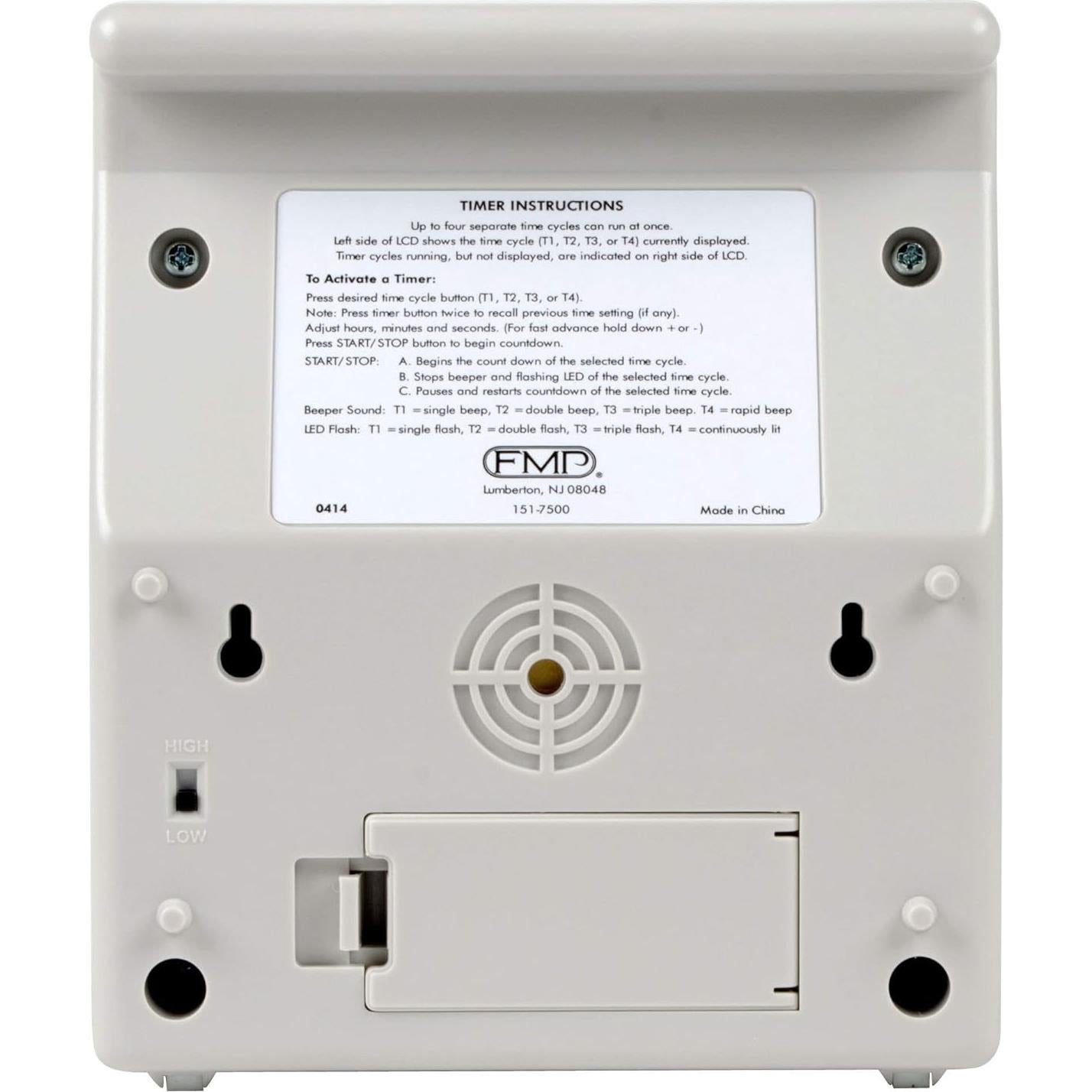 Temporizador Digital de Cocina 4 Canales FMP 151-7500 Resistente al Agua