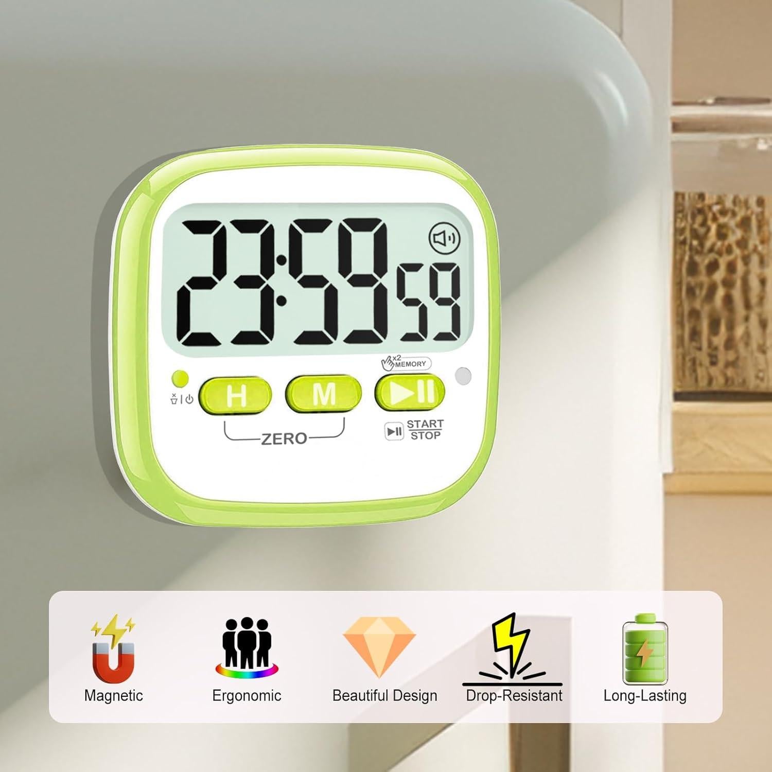 Temporizador Digital Antonki 2 Unidades Magnético 24 Horas