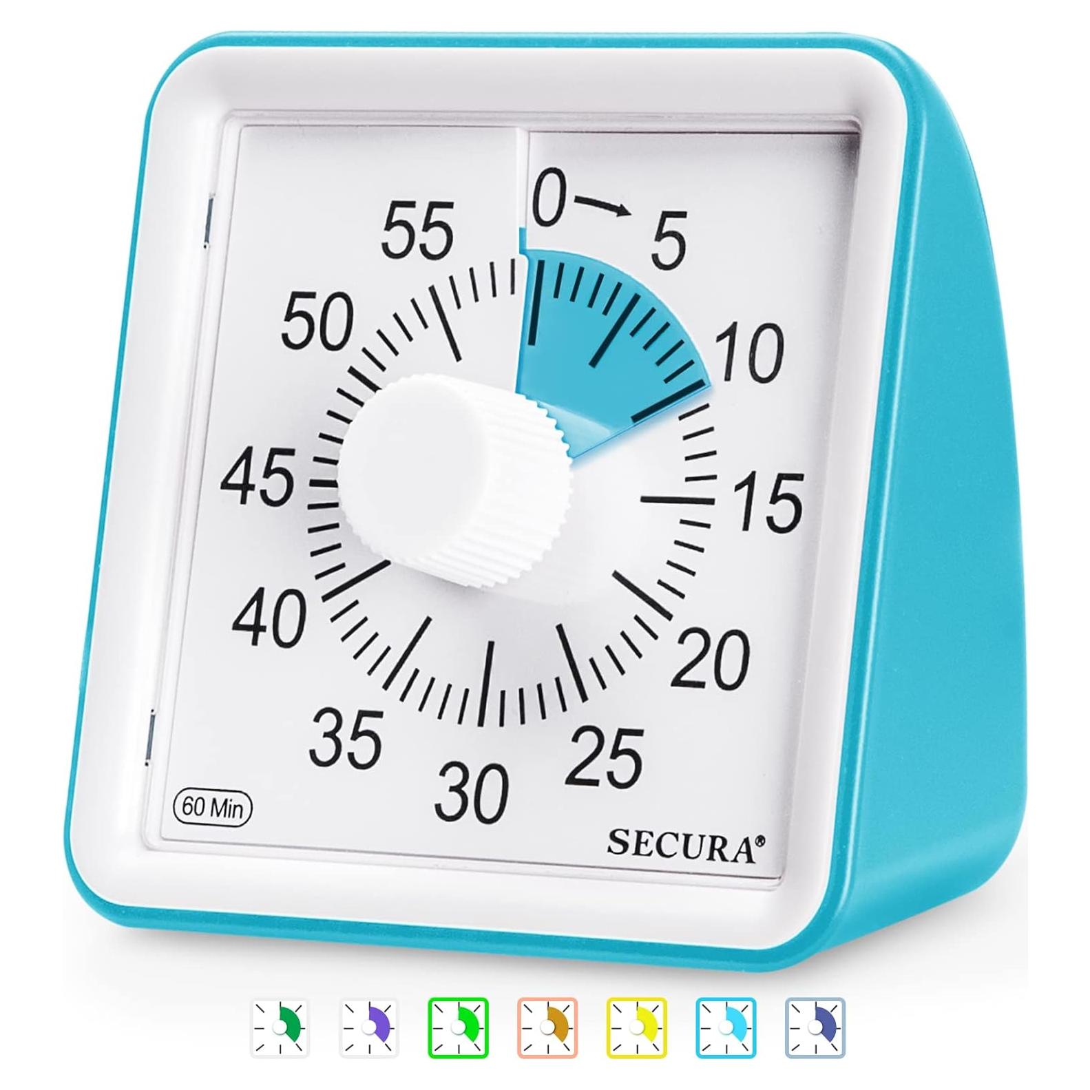 Temporizador Visual Secura 60 Minutos para Aula y Niños