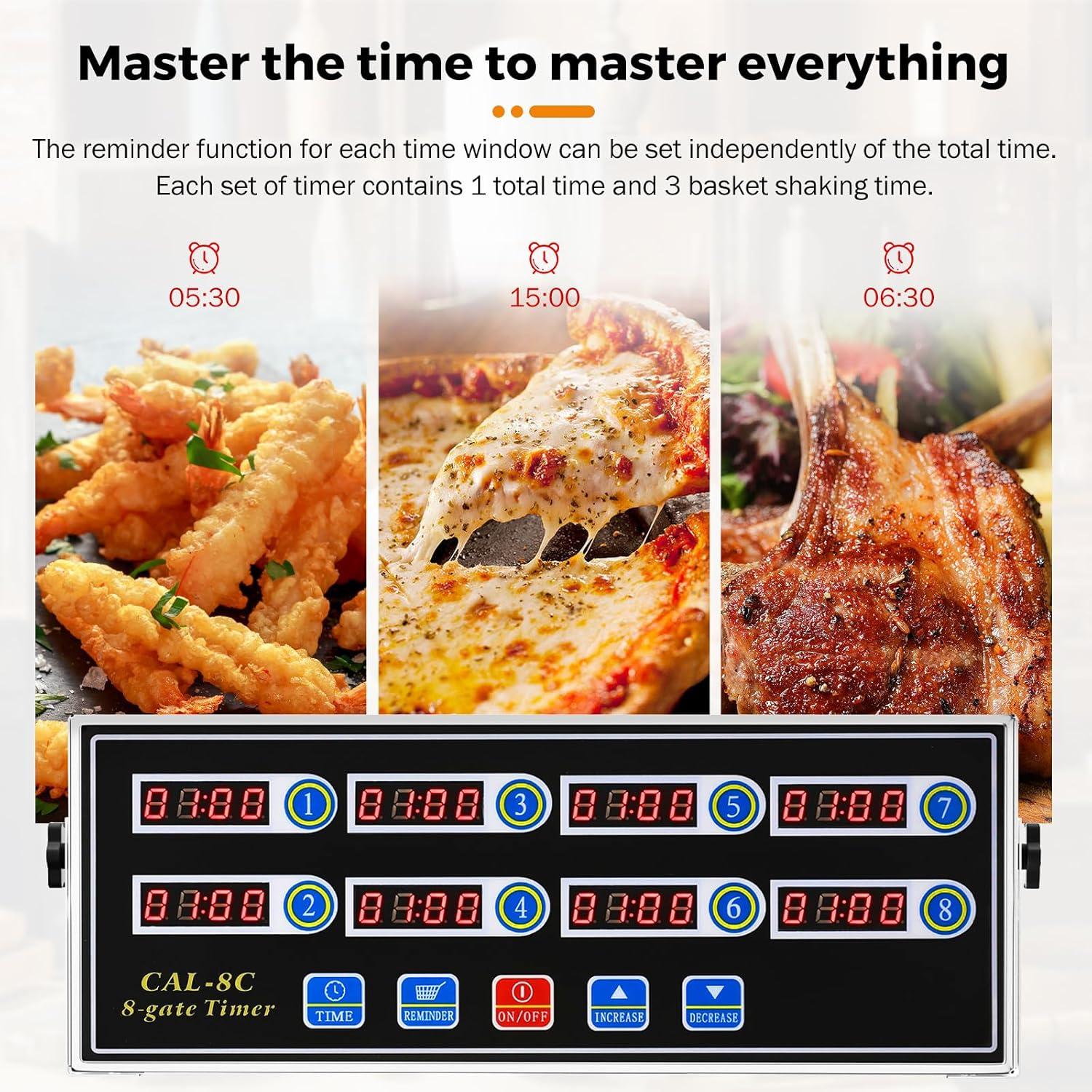 Temporizador Digital de Cocina BEAMNOVA 8 Canales Acero Inoxidable