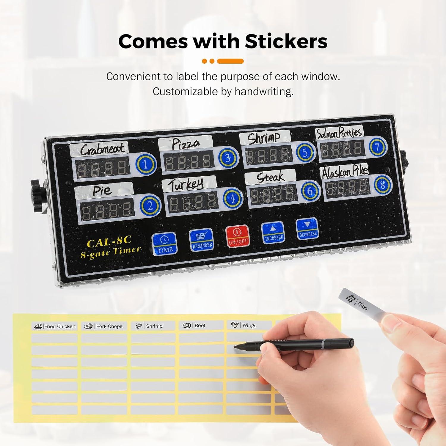 Temporizador Digital de Cocina BEAMNOVA 8 Canales Acero Inoxidable