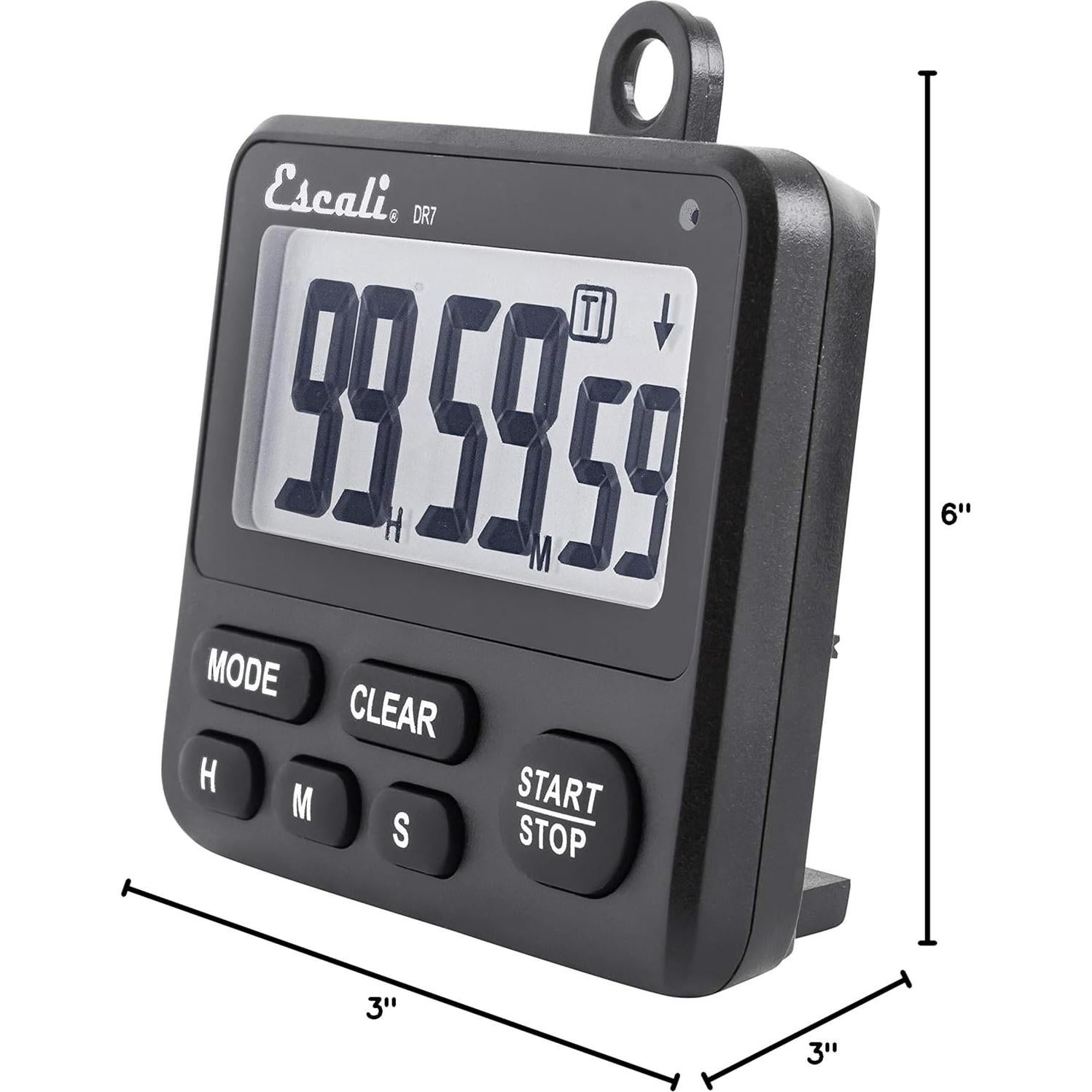 Temporizador Digital Escali DR7 Extra Ruidoso 99h 59m 59s