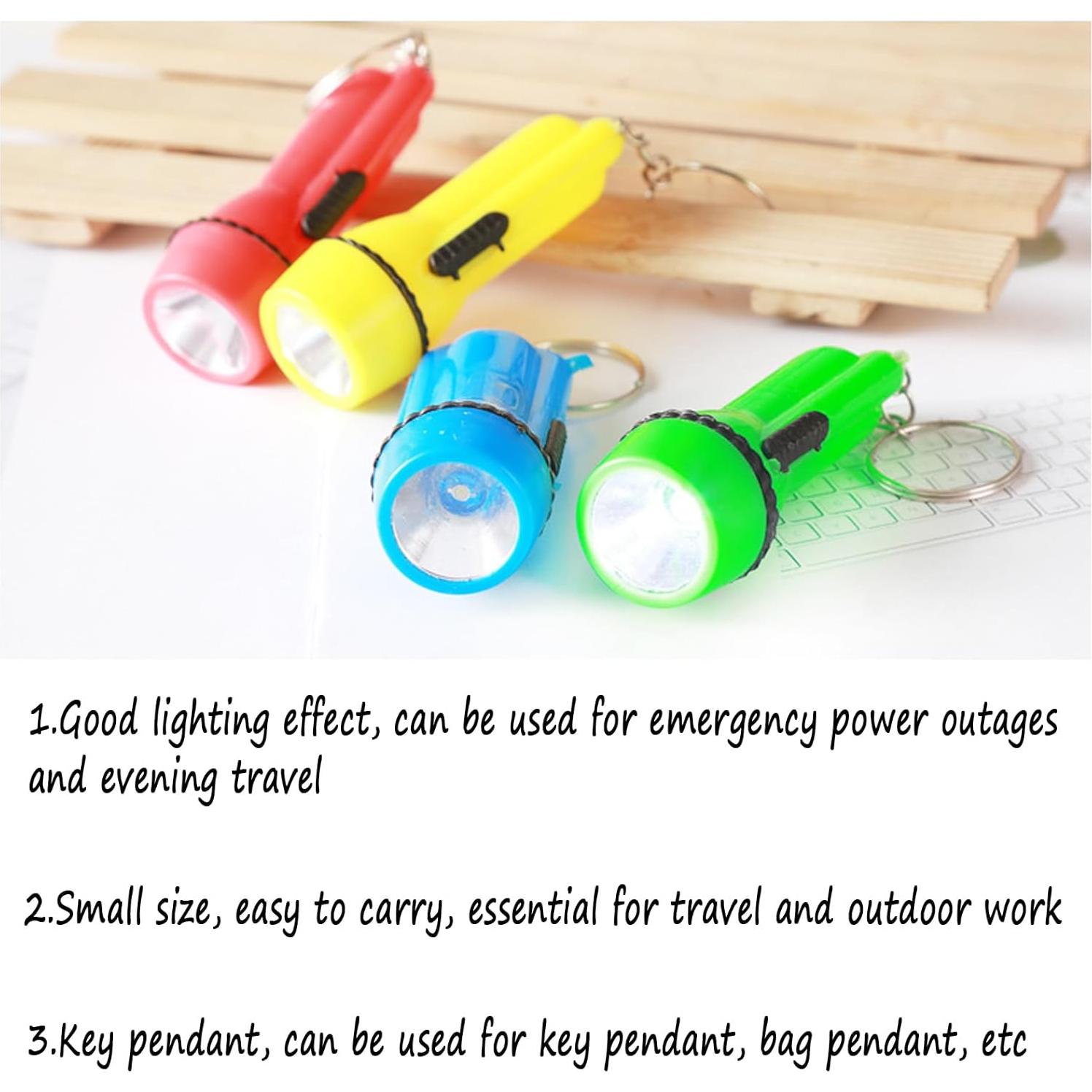 Linterna Mini Winbar con Llavero 24PCS Colores Surtidos