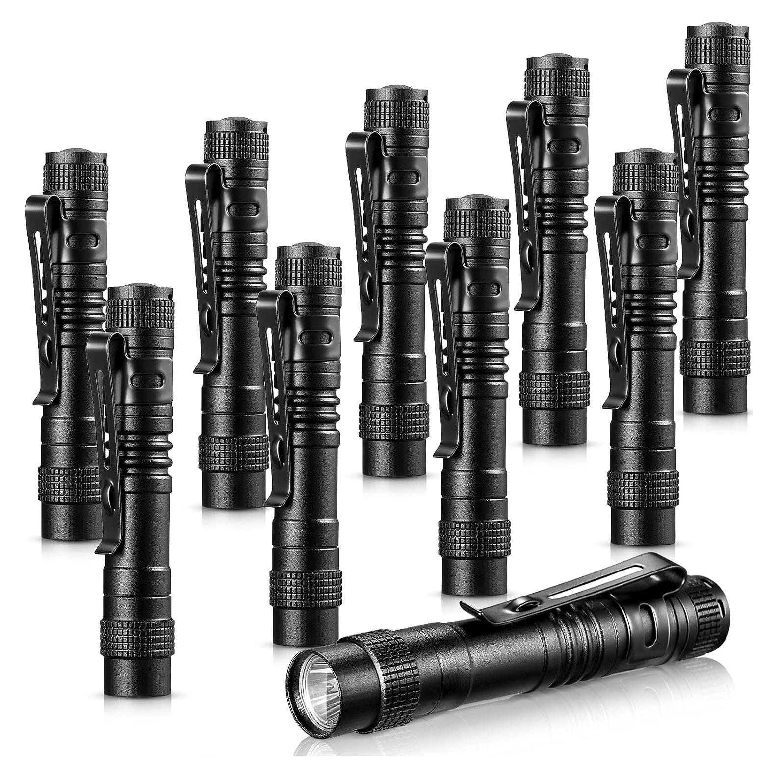 Linterna de Bolígrafо LED Honoson 10 Piezas Aluminio 8.9 cm