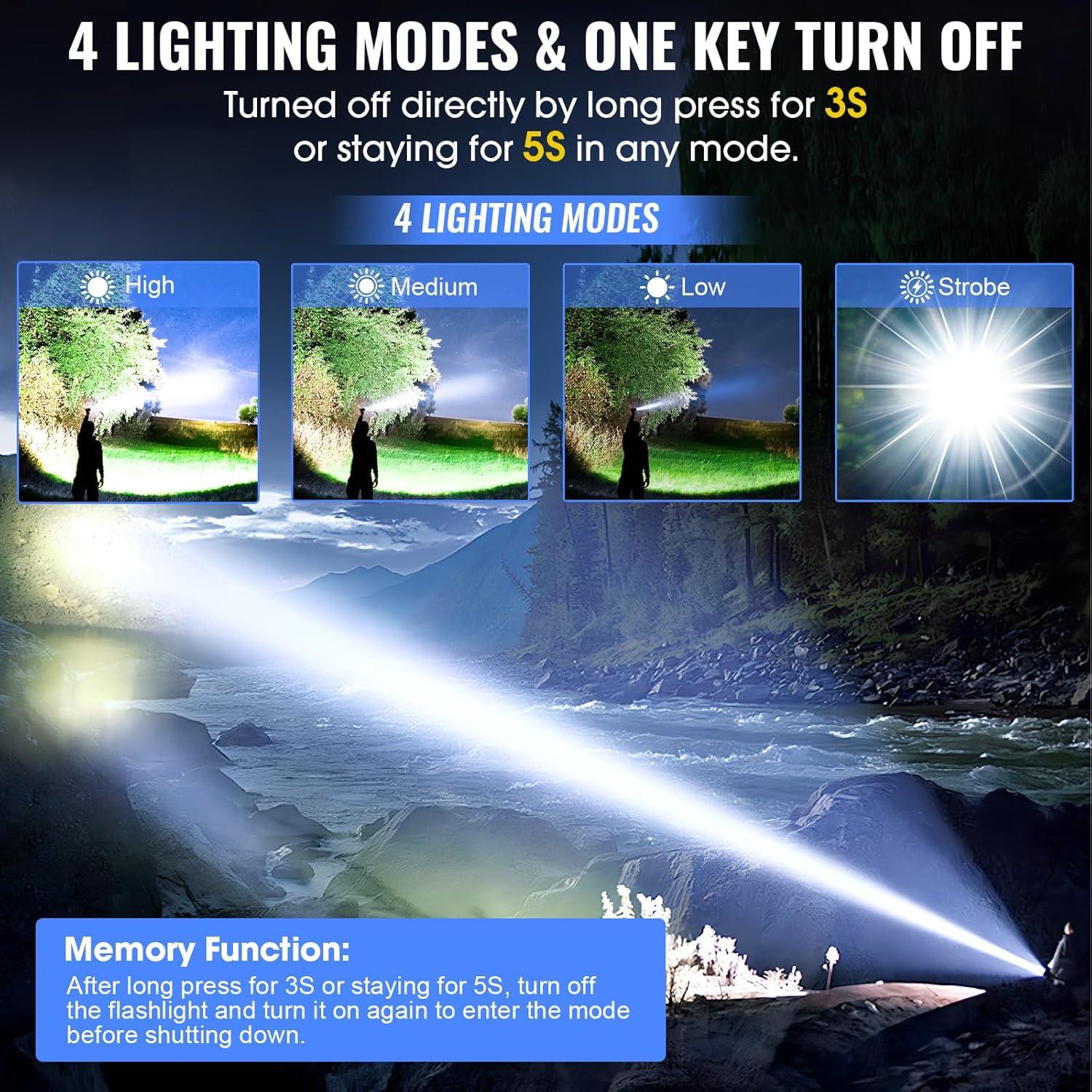 Linterna Táctica Recargable Banral K518 LED USB-C Compacta