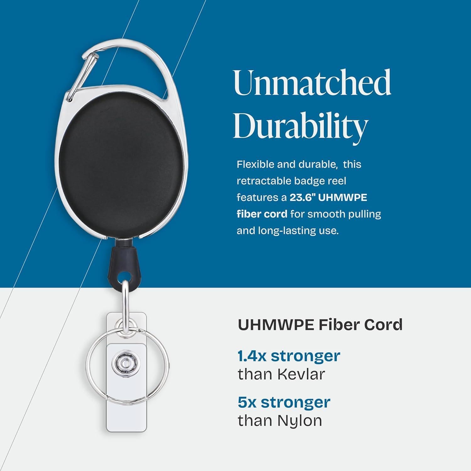 Soportes de Identificación Will Well 2 Pcs con Clip y Carretes